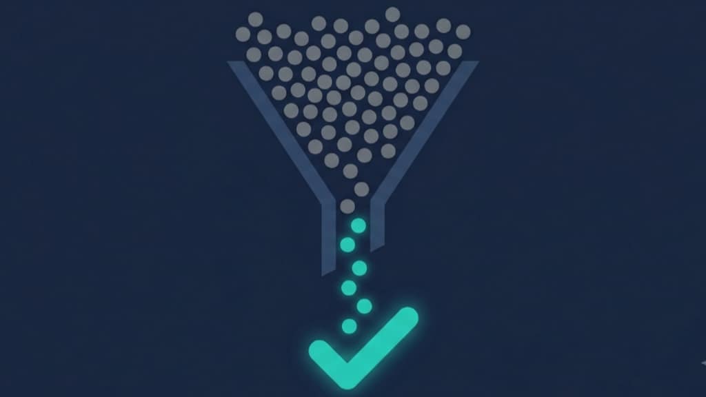 how to improve trial to paid conversion funnel illustration in navy and teal
