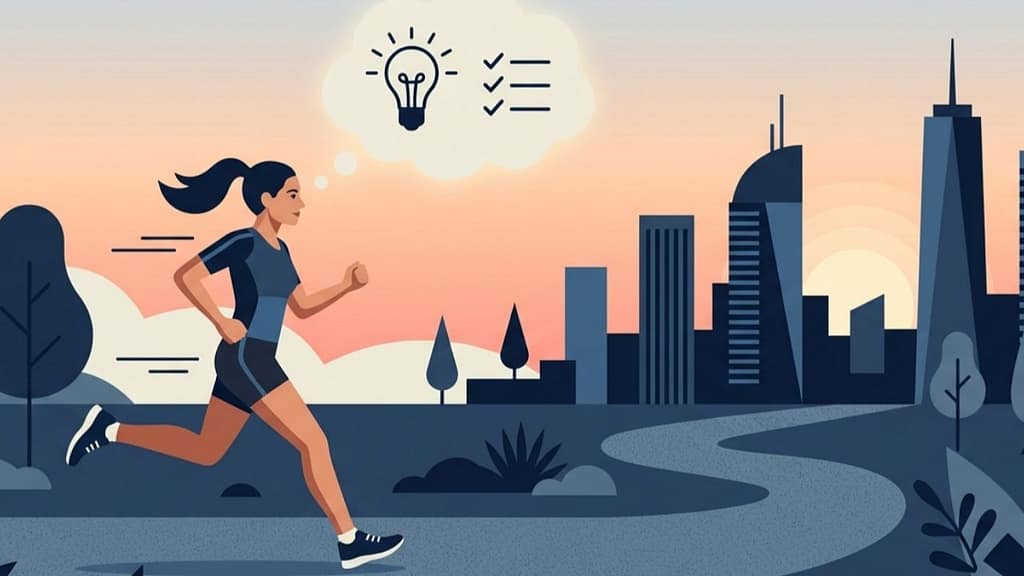 Founder using a non-negotiable morning run as protected thinking time, part of daily routines that increase founder productivity