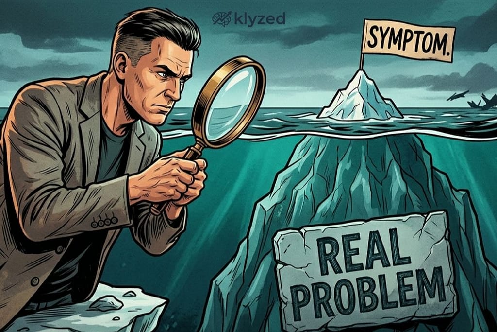 founder sales mistake surface problem vs root cause