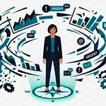 Solo founder standing resilient at the center of startup pressure and chaos, illustrating how to build founder resilience under pressure with calm and strategy