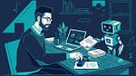 Solo SaaS founder reviewing AI agent marketing drafts before approving them